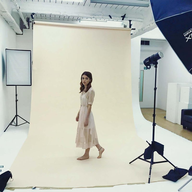 GFCC 8FTX10FT Ivory Backdrop Background for Photography Photo Booth Backdrop for Photoshoot Background Screen Video Recording Parties Curtain - Image 5